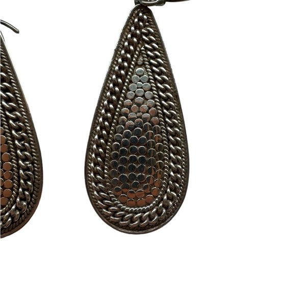 Anna Beck Sterling Silver Teardrop Dot Earrings - Picture 5 of 6